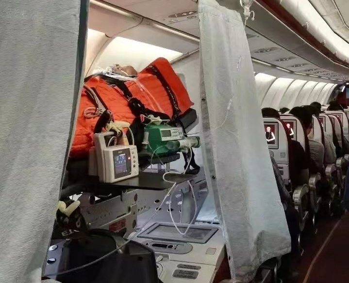 牡丹江跨国医疗包机、航空担架
